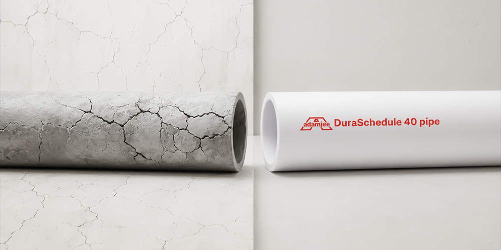 Comparison of Schedule 40 PVC pipe vs metal, CPVC, and HDPE pipes