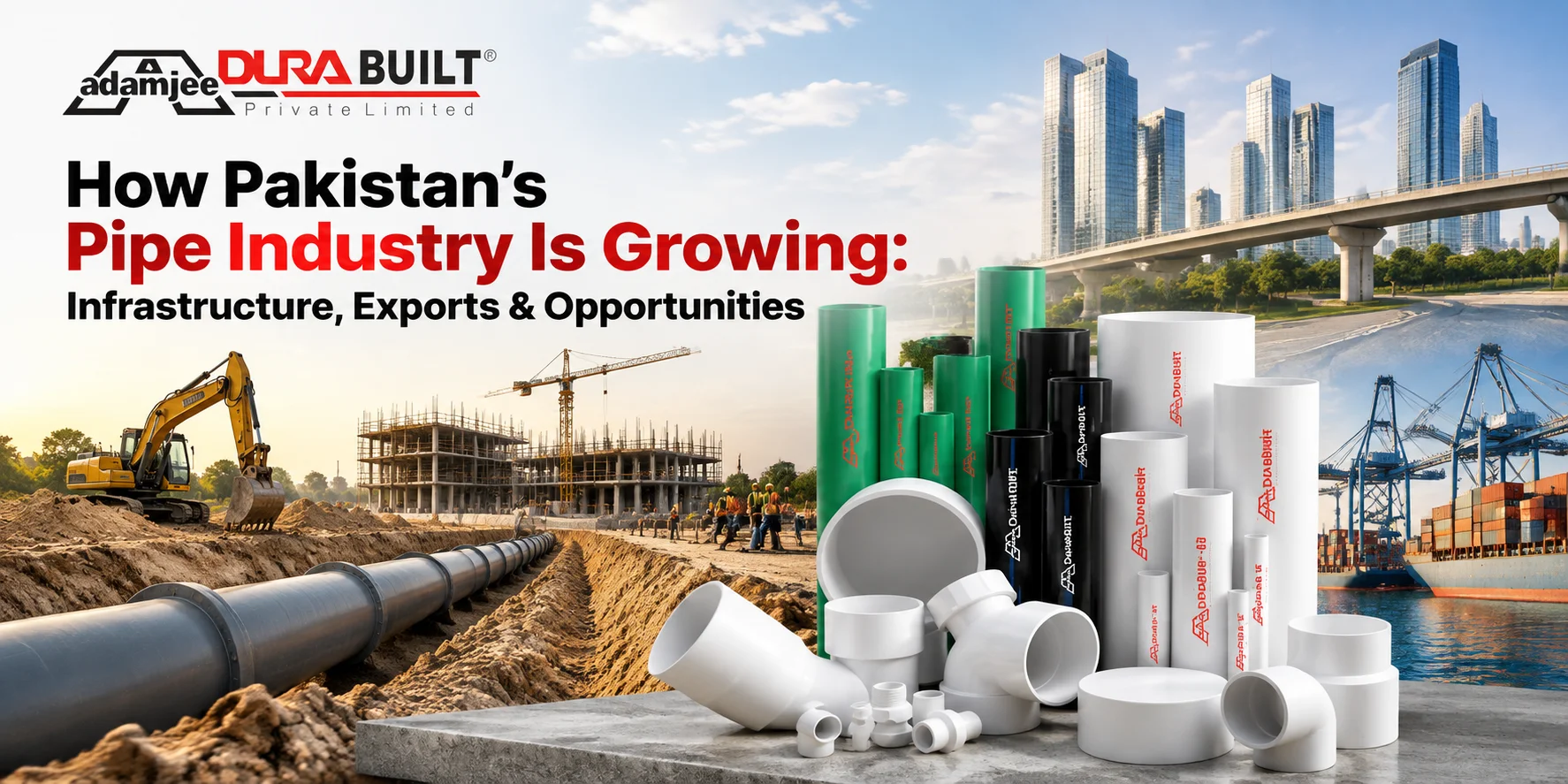 Pakistan's pipe industry growth - infrastructure, exports and construction with Adamjee Durabuilt pipes