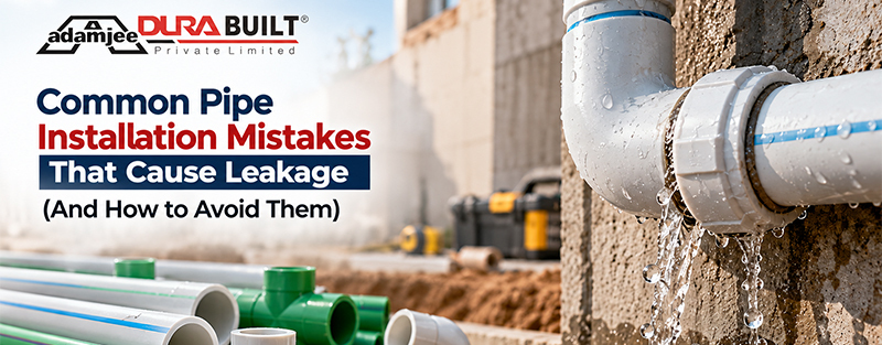 Leaking pipe joint showing common installation mistakes that cause pipe leakage